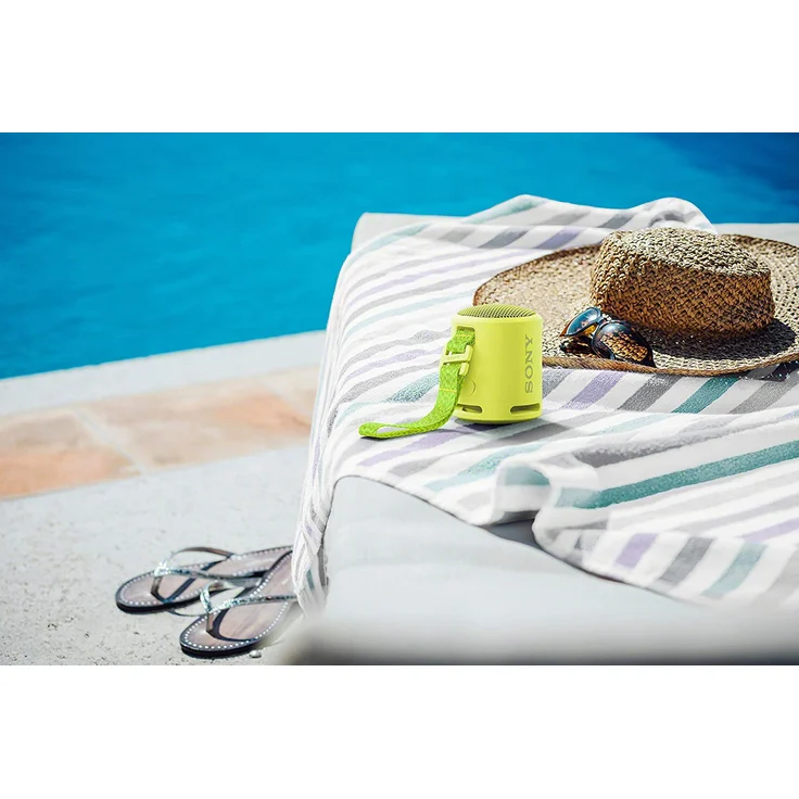 Sony SRS-XB13 Bluetooth-Lautsprecher, tragbar, Extra Bass, 16 Stunden Akkulaufzeit, wasserfest (IP67), Gelb – Bild 5