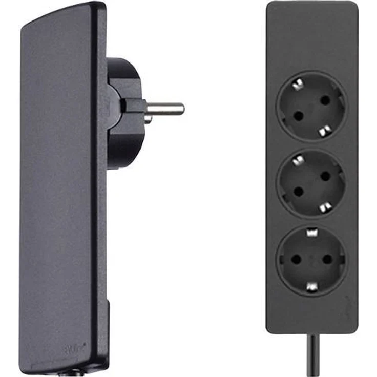 Schulte 151000156100 Evoline Plug Schukostecker schwarz – Bild 1
