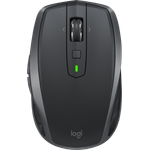 Logitech MX Anywhere 2S Kabellose Maus, Bluetooth und 2.4 GHz Verbindung via Unifying USB-Empfänger, 4000 DPI Sensor, Wiederaufladbarer Akku, Multi-Device, 7 Tasten, PC-Mac-iPadOS - graphit-schwarz