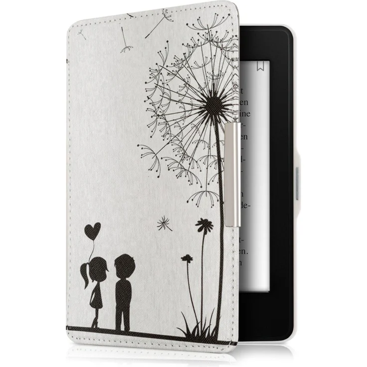 kwmobile E-Reader-Hülle, Hülle für Amazon Kindle Paperwhite - Kunstleder eReader Schutzhülle Cover Case (für Modelle bis 2017) - Pusteblume Love Design