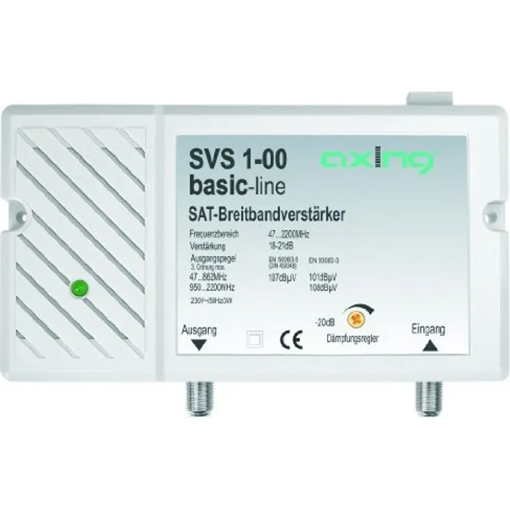 Axing SVS 1-00 Satelliten-Breitbandverstärker (25dB, 47-2200 MHz)