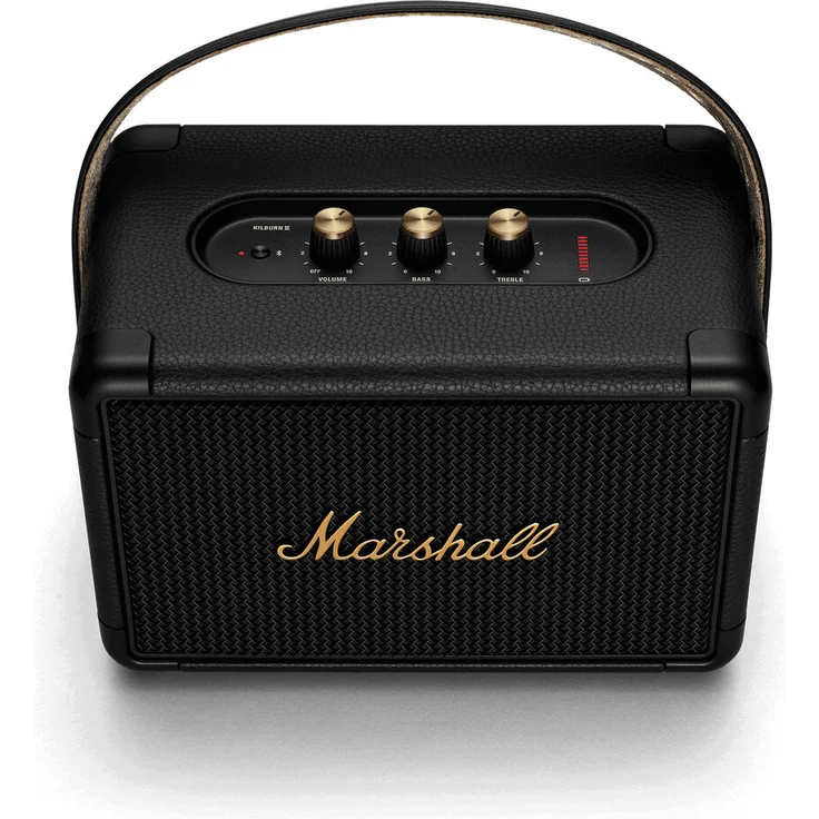 MarshallKilburn II Black and Brass Bluetooth-Lautsprecher, spritzwassergeschützt, schwarz – Bild 4