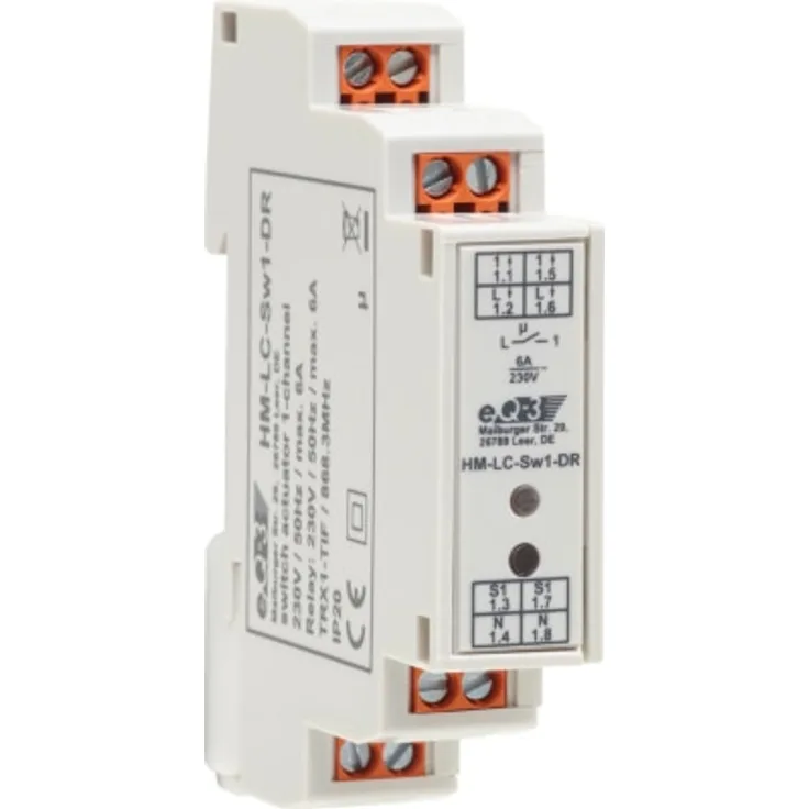 HomeMatic Funk-Schaltaktor 1-fach, Hutschienenmontage (HM-LC-Sw1-DR)