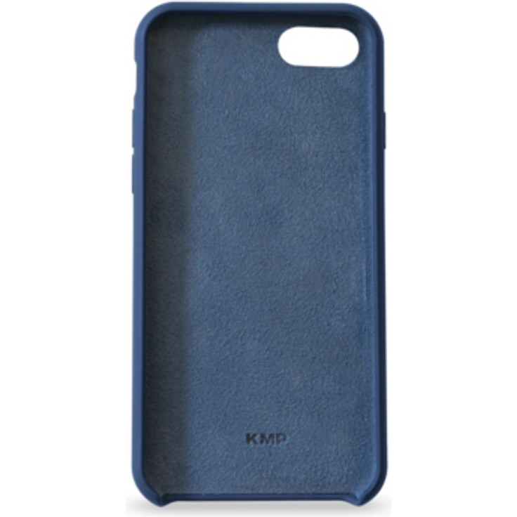 KMP Handyhülle für iPhone 8 - blau - Velvety Premium - Schützhülle - extra stabil & leicht - Silicone Case