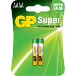 GP Batterien Typ AAAA-Mini-LR61-LR8D425, Super Alkaline 1,5V, Blister mit 2 Stück