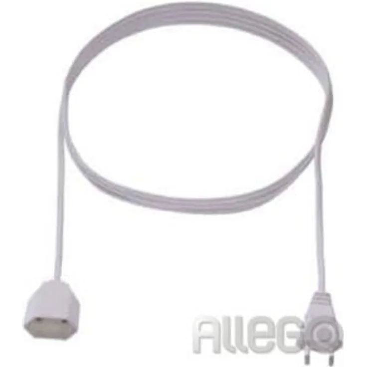 Bachmann 233.284 Verlängerung mit Eurostecker und Eurokupplung in Weiss, Länge 2m H03VVH2-F 2x0,75
