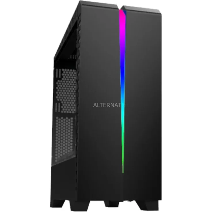 Aerocool SCAR - Caja de PC, ATX, cristal templado, RGB 15 modos, ventilador 12cm
