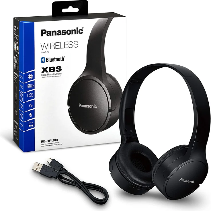 Panasonic RB-HF420B On-Ear-Kopfhörer mit Bluetooth, schwarz – Bild 3