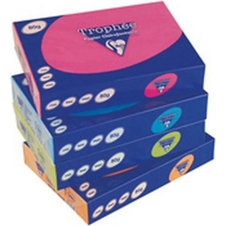 Clairefontaine 1879C Druckerpapier Trophée (80g, DIN A4 (21 x 29,7 cm), für alle Laserdrucker, Kopierer und Tintenstrahldrucker) 1 Ries karamell