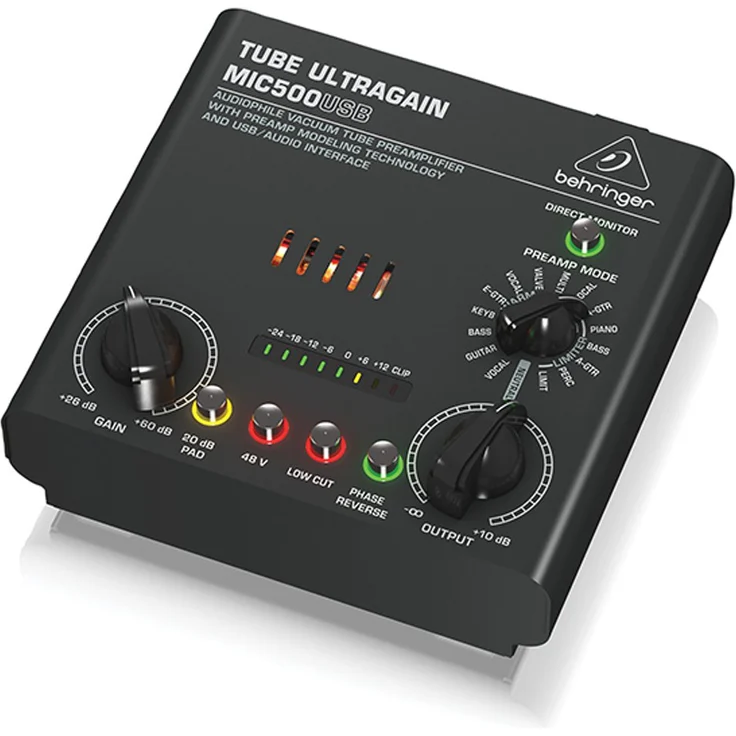 Behringer mic500usb Tube Ultragain Vorverstärker (9 ° - Preisvergleich – Bild 1