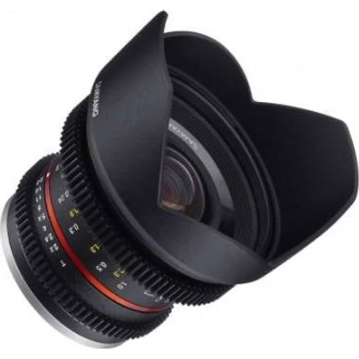 Samyang 12-2,2 Objektiv Video APS-C MFT manueller Fokus Videoobjektiv 0,8 Zahnkranz Gear, Weitwinkelobjektiv schwarz – Bild 2