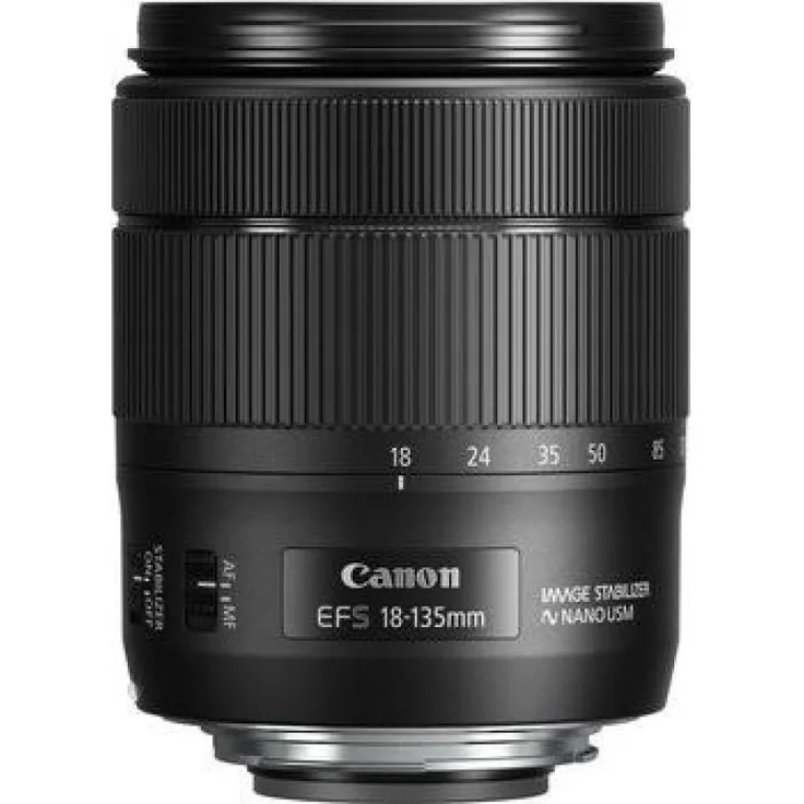 Canon Zoomobjektiv EF-S 18-135mm F3.5-5.6 IS USM für EOS (67mm Filtergewinde, Autofokus, Bildstabilisator) schwarz