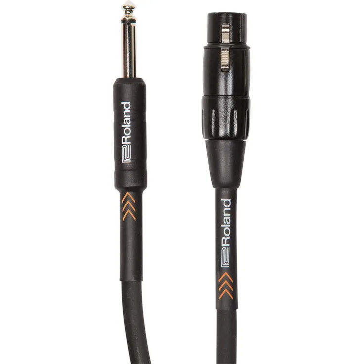 Roland Black-Serie symmetrisches Mikrofonkabel XLR auf 6,3-mm-Klinkenstecker, Länge: 3m RMC-B20-HIZ