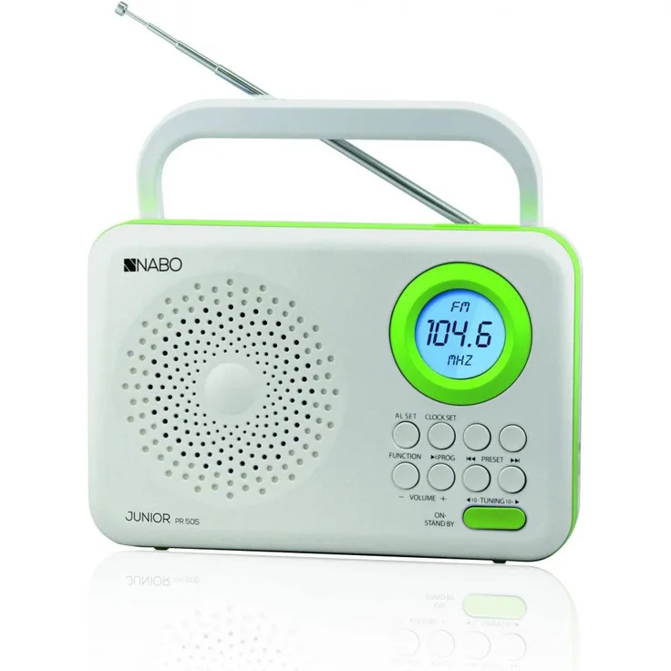 NABO JUNIOR PR 510 weiß/grün FM Radio mit Weckfunk