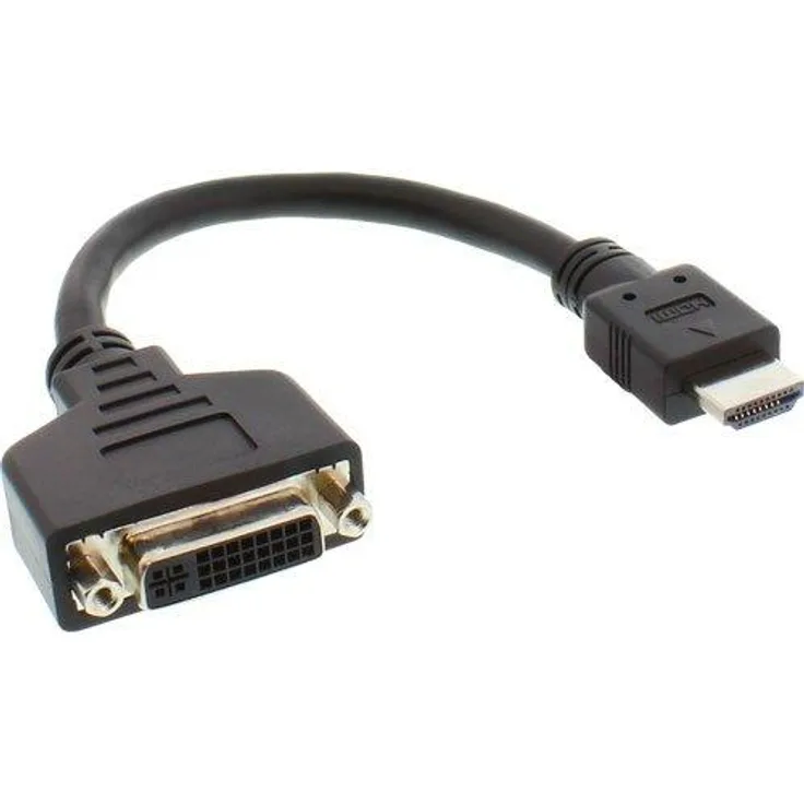 InLine 17670I HDMI-DVI Adapterkabel, HDMI Stecker auf DVI Buchse, 0,2m