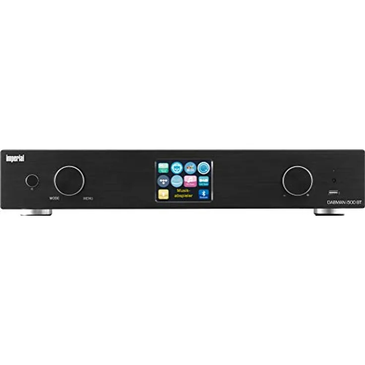 Imperial DABMAN i500BT HYBRID-HiFi-Tuner (WLAN-LAN-DAB+-DAB-UKW-Bluetooth, TFT Farbdisplay, USB, Cinch, Optischer und elektrischer Digitalausgang, Fernbedienung, App Steuerung) schwarz