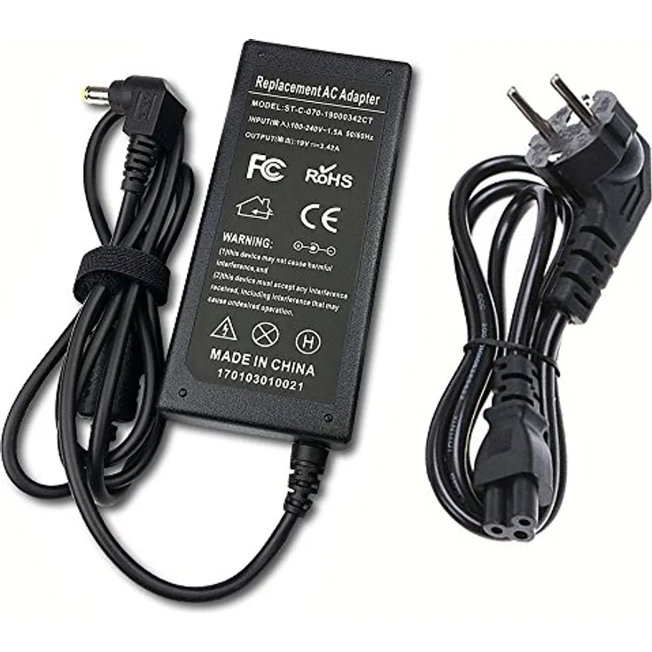 Laptop Netzteil Ladegerät Ladekabel für Acer Aspire E1 E3 E5 E17 ES1 V3 V5 V7 F5 R11 5310 5742 5338 5536 5738 5315 5630 5735 5920G 5750 5250 5253 5560 7560 5250 5253 5517G Laptop 65W 19V 3.42A