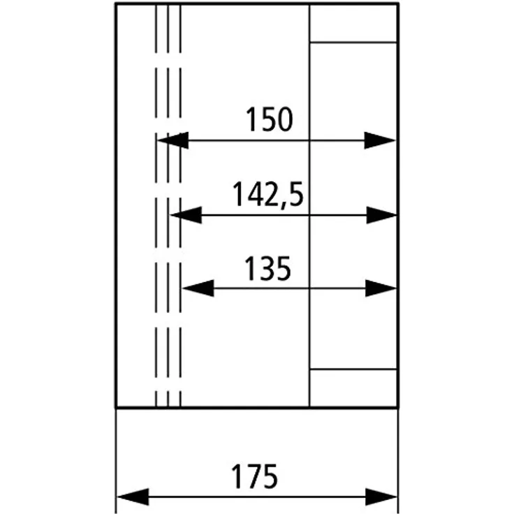 Eaton 095506 Isolierstoffgehäuse, Vorprägungen, Hxbxt=250X375X175Mm