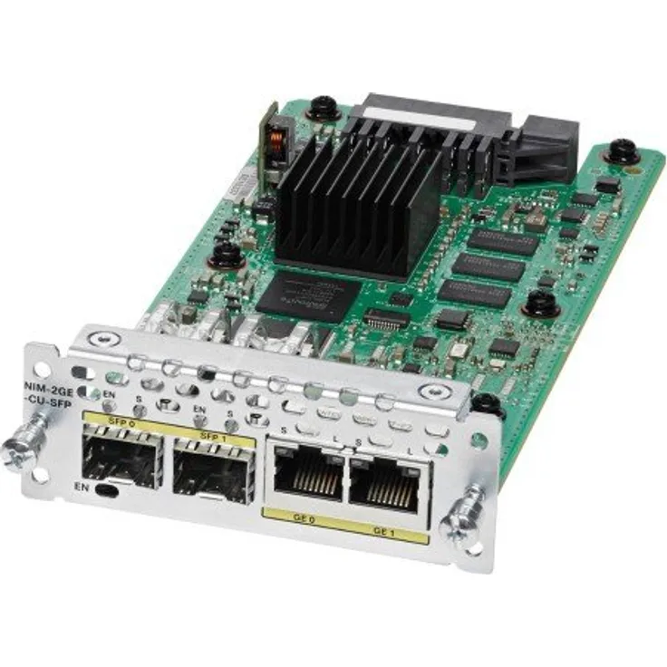 Cisco nim-2ge-cu-sfp Gigabit Ethernet Modul Schaltleistung Netzwerk - Module Schaltleistung Netzwerk (Gigabit Ethernet, 1000 Mbit/s, SFP, Cisco 4000, 0 - 40 °C-40 - 70 °C)