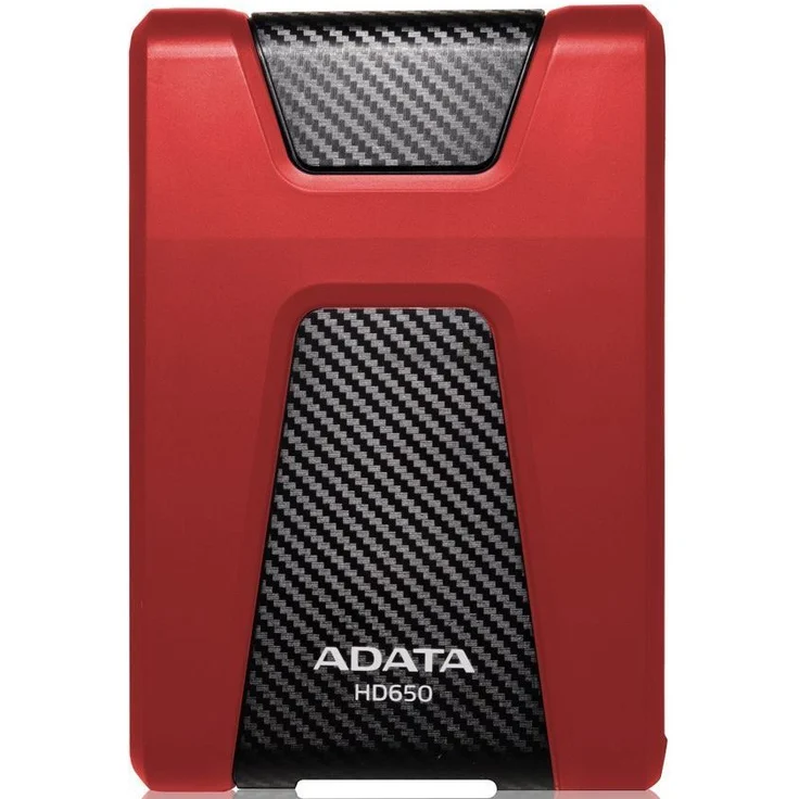 ADATA DashDrive Durable HD650 - Festplatte - 1 TB - extern (tragbar) - 2.5 Zoll (6.4 cm) - USB 3.0 - Rot (AHD650-1TU3-CRD) – Bild 3