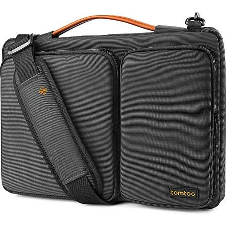 tomtoc 360 Laptop Schultertasche schwarz Schwarz 13 Inch for New MacBook Air & Pro
