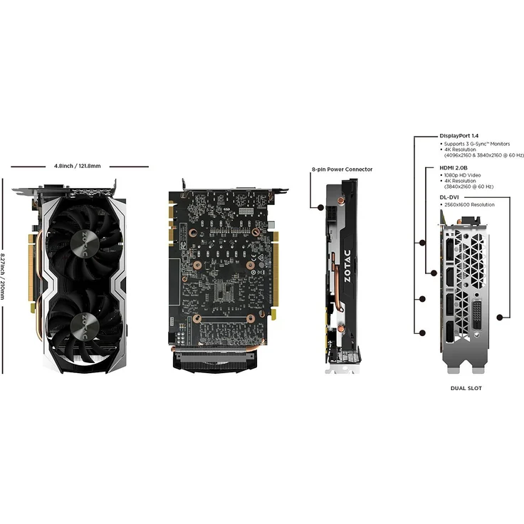 Zotac GeForce GTX 1070 Mini 8GB GDDR5 (ZT-P10700G-10M) – Bild 6