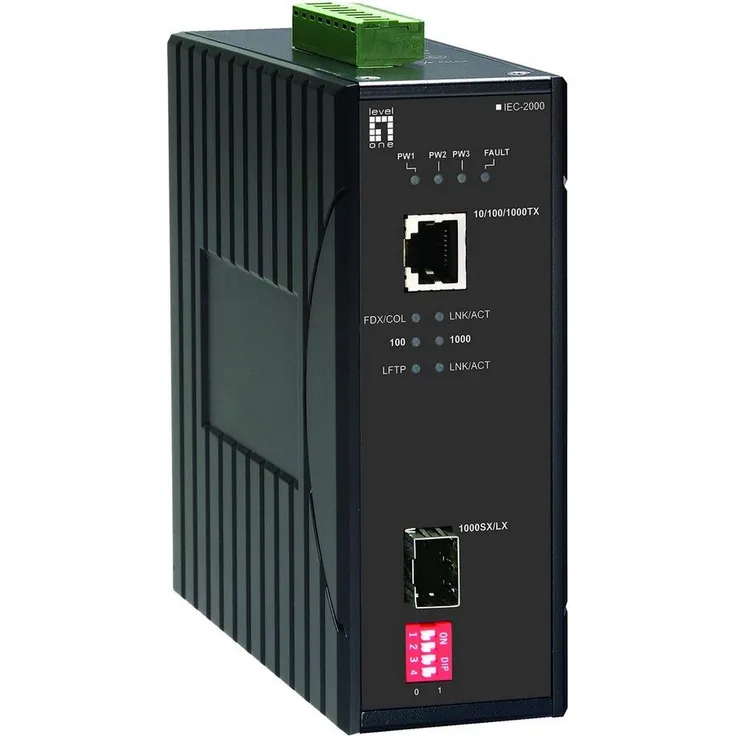 Level One IEC-2000 Industrial SFP Media Converter (40-auf-75C)