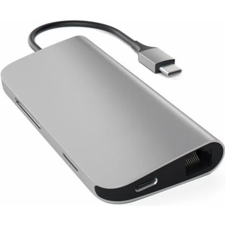 Satechi Type-C Multi-Port Hub 4K Ethernet für MacBooks / Geräte mit USB-C Anschluss - Space Gray (Gr