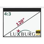Luxburg Beamer Leinwand 300x225 cm (Diagonale ca. 150' inch Zoll / 381 cm) Full HD 3D Rollo Leinwand zur Deckenmontage/Wandmontage, mattweißes Leinwandtuch mit Glasfaser, überabeitetes Modell 2015