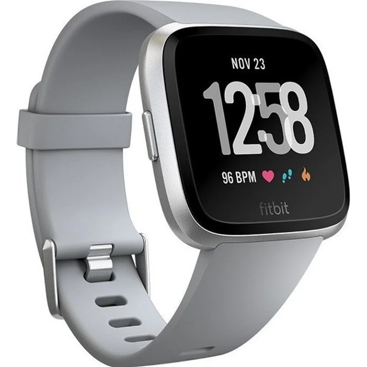 Fitbit Versa, Gesundheits & Fitness Smartwatch mit Herzfrequenzmessung, 4+ Tage Akkulaufzeit & Wasserabweisend bis 50 m Tiefe, Grau – Bild 1