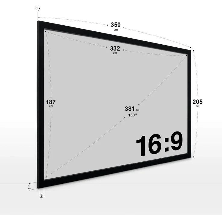 ESMART Professional MIRALE Tageslicht-GRAU 332 x 187 cm (150'') 16:9 – Bild 3