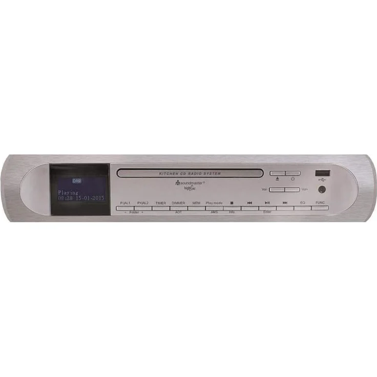 Soundmaster UR 2170 CD-Radio, LCD-Display, silber – Bild 1