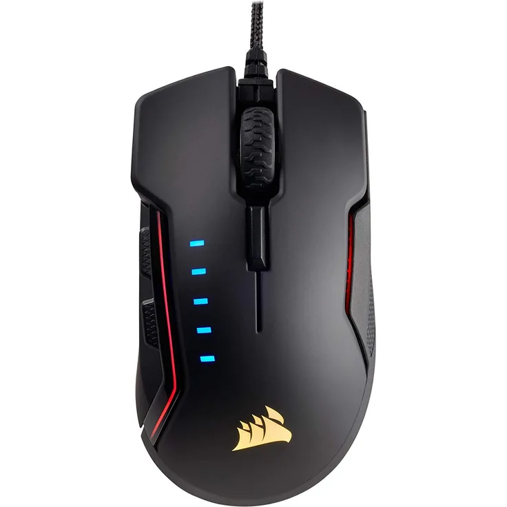 Corsair GLAIVE RGB Optisch Gaming Maus (RGB-LED-Hintergrundbeleuchtung, 16000 DPI) aluminium