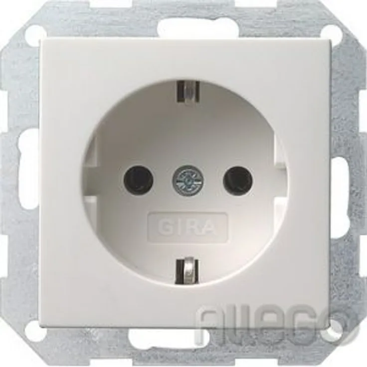 Gira 018803 Schuko Steckdose System 55, reinweiß