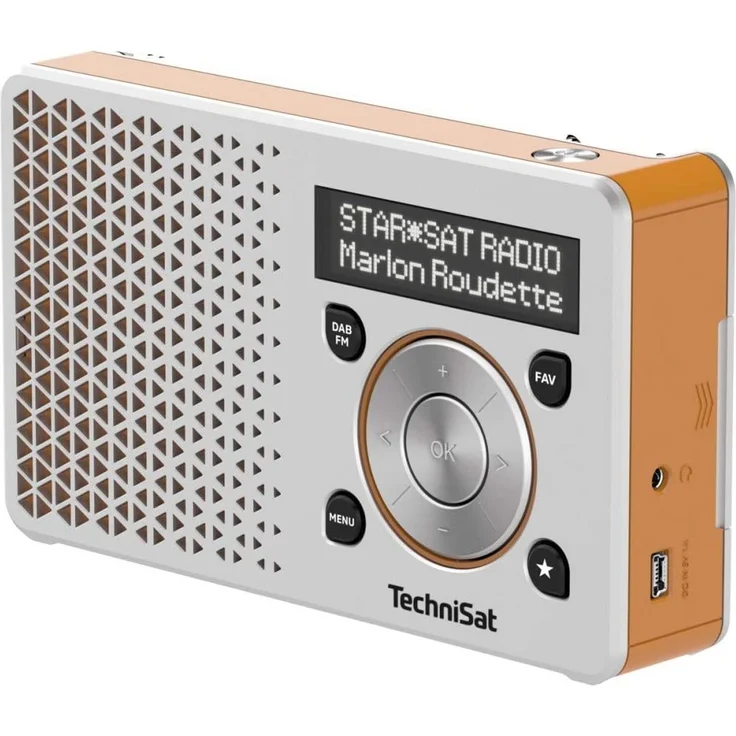 TechniSat DIGITRADIO 1 Mini Tragbares Radio, OLED-Display, schwarz, orange – Bild 2