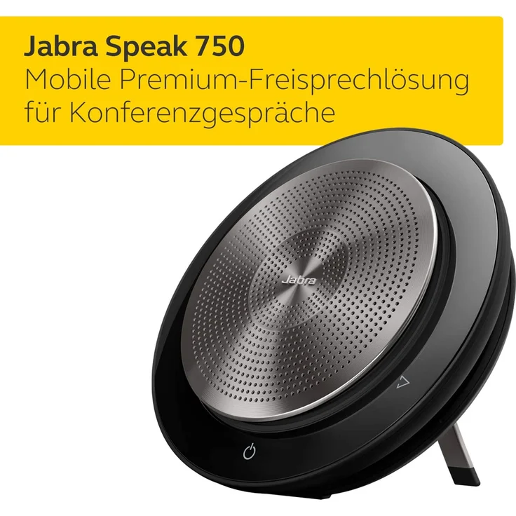 Jabra Speak 750 Konferenzlautsprecher Microsoft Teams zertifizierter tragbarer Lautsprecher mit Bluetooth Adapter und USB-Anschluss Für Laptop, Smartphone und Tablet – Bild 2