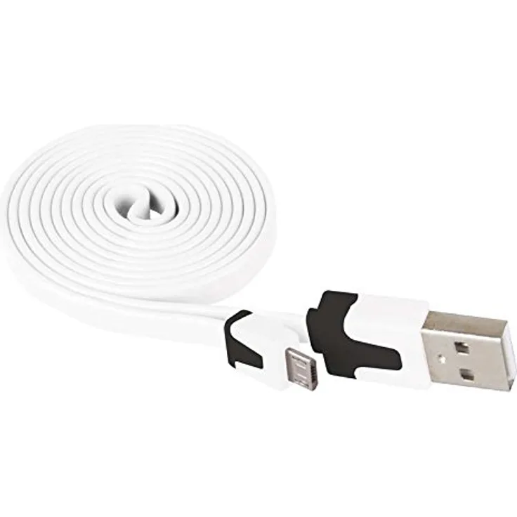 EMOS SM7001W 1m USB-Kabel 2.0 A Mini B-Stecker / 1 m/abgeschirmt/für Datenübertragung geeignet/als Ladekabel, Anschlusskabel verwendbar, Weiß