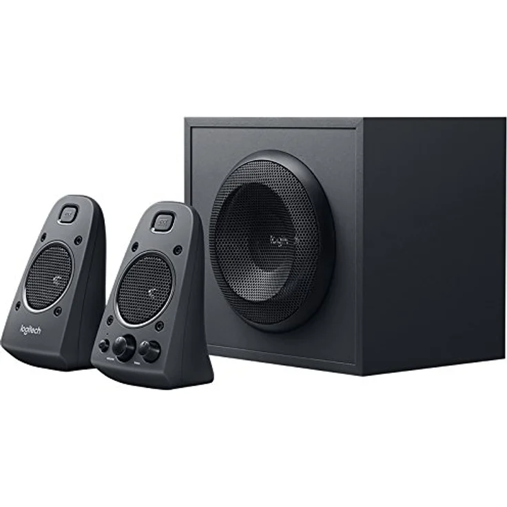 Logitech Z625 2.1 Lautsprecher-System mit Subwoofer, THX-zertifiziert, 400 Watt Spitzenleistung, 3,5 mm Eingang, Cinch- & Optischer Eingang, EU Stecker, PC-TV-Tablet-PS4-Xbox-Wii - schwarz – Bild 1