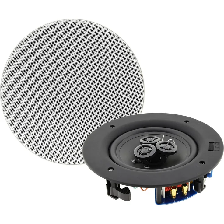 Einbaulautsprecher ''CTE-30W '', 2-Wege 80W, 8Ohm, 234x67mm, Rund, weiß