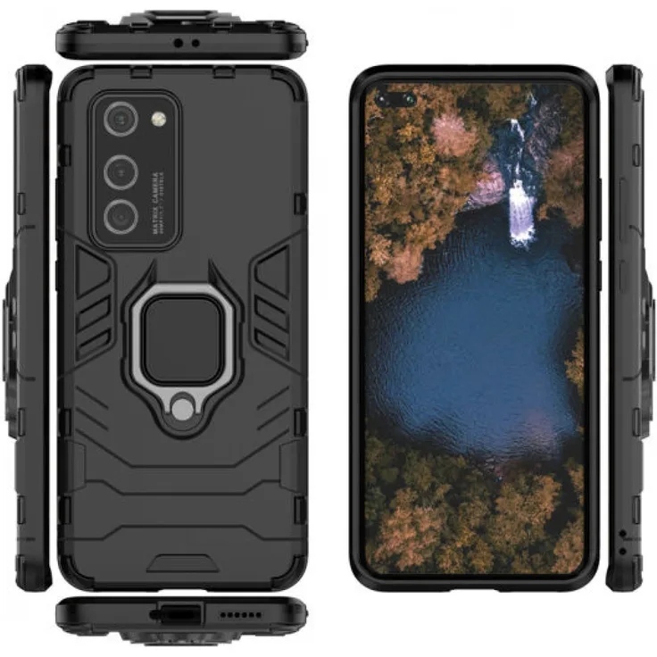 Wisam Huawei P40 Panzer Schutztasche Armor Ring Hülle Case Cover Kickstand