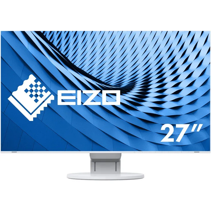 EIZO FlexScan EV2785-WT 68,5 cm (27 Zoll) Ultra-Slim Monitor (HDMI, USB 3.1 Hub, USB 3.1 Typ C, DisplayPort, 5 ms Reaktionszeit, Auflösung 3840 x 2160 (4K UHD)) weiß