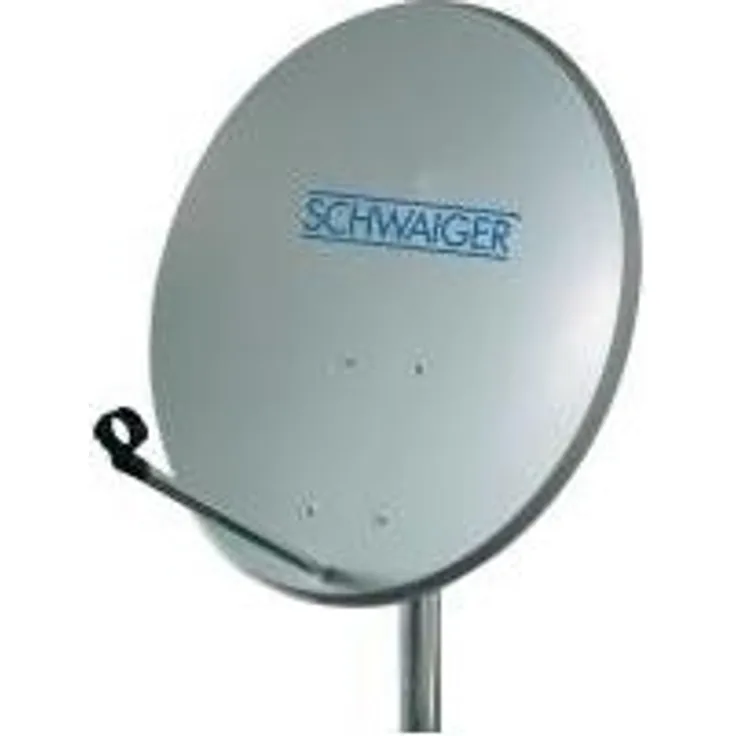 SCHWAIGER SAT Anlage 60 cm 4 Teilnehmer Quad-LNB (mit Switch) Hellgrau