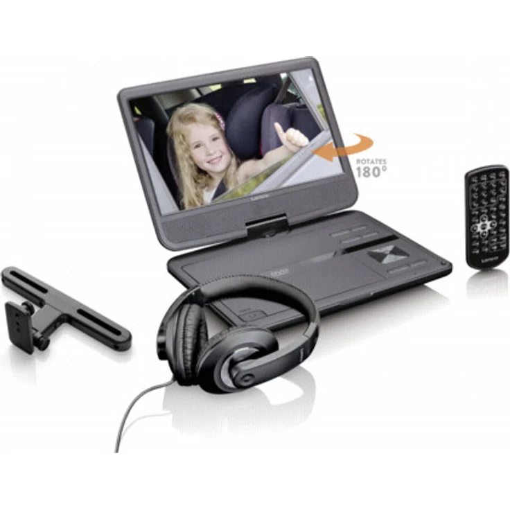 Lenco tragbarer DVD-Player DVP-1010 25,5 cm (10 Zoll) mit hoher Auflösung (1.024 x 600) integriertem Akku – Bild 3