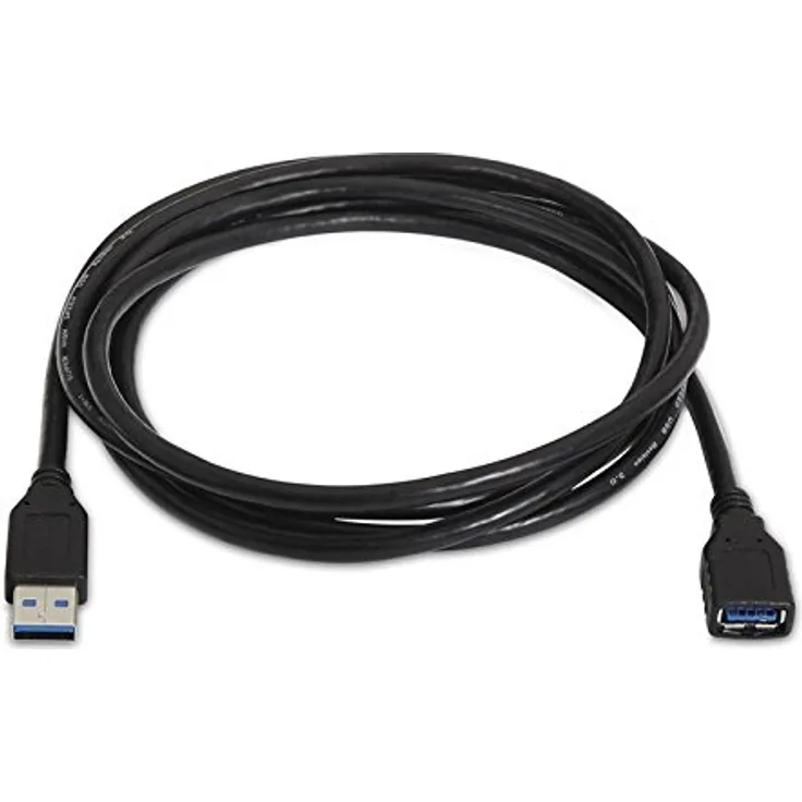 Nanocable 10.01.0901-BK - USB 3.0 Verlängerungskabel, Typ A-M-A-H, männlich-weiblich, schwarz, 1.0 mts