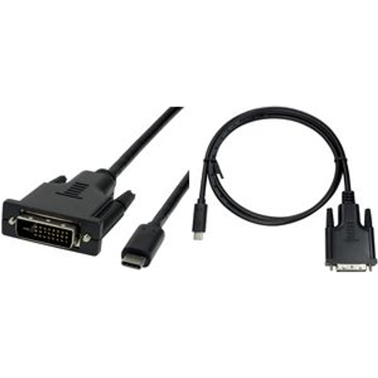 LogiLink UA0331 USB-C auf DVI Anschlusskabel, 1,8 m Schwarz