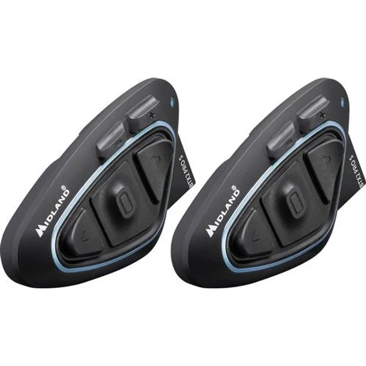 Midland C1414.03 BTX2 Pro S-LR Twin Motorrad-Gegensprechanlage Headset Passend für alle Helmtypen