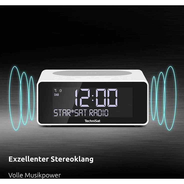 TechniSat DIGITRADIO 52 Radiowecker mit Wecker, LCD-Display, weiß – Bild 7