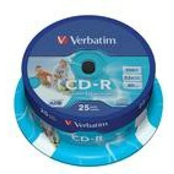 Verbatim CD-R AZO 700MB 52x Wide Printable Surface ID Cake 25 - Preisvergleich – Bild 1