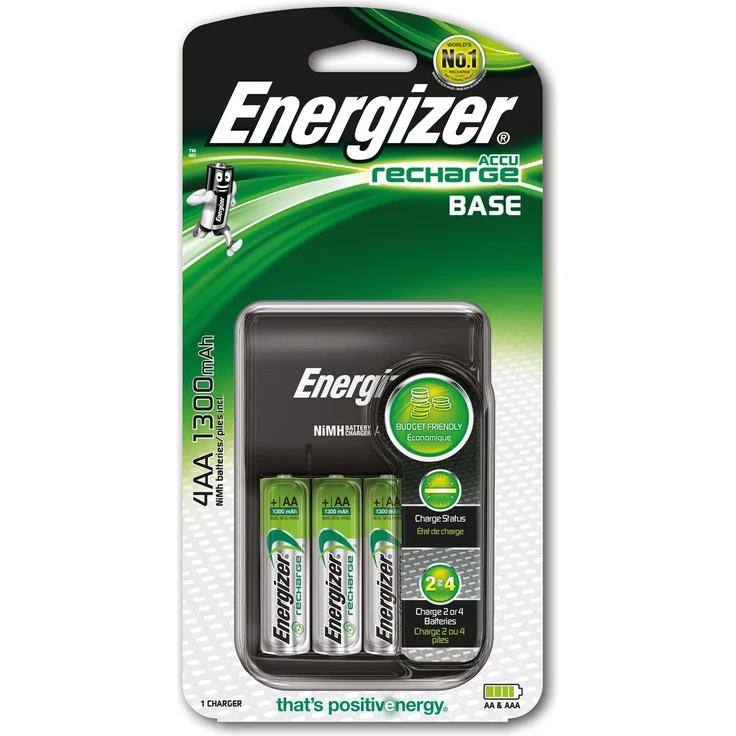 Energizer Ladegerät Batterien, Recharge Base, für Wiederaufladbare Batterien der Größen AA und AAA – Bild 1