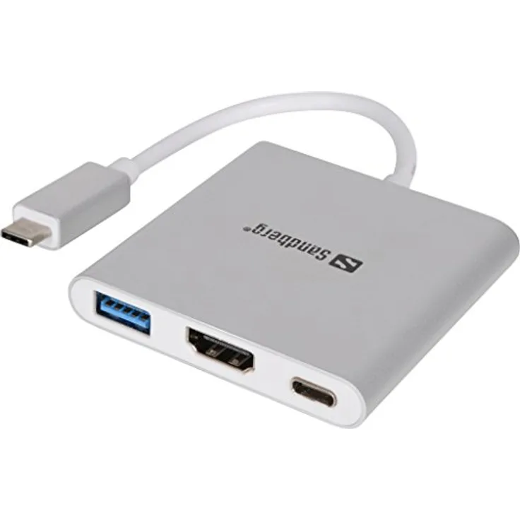 Sandberg 136-00 USB-C Mini Dock HDMI und USB Silber